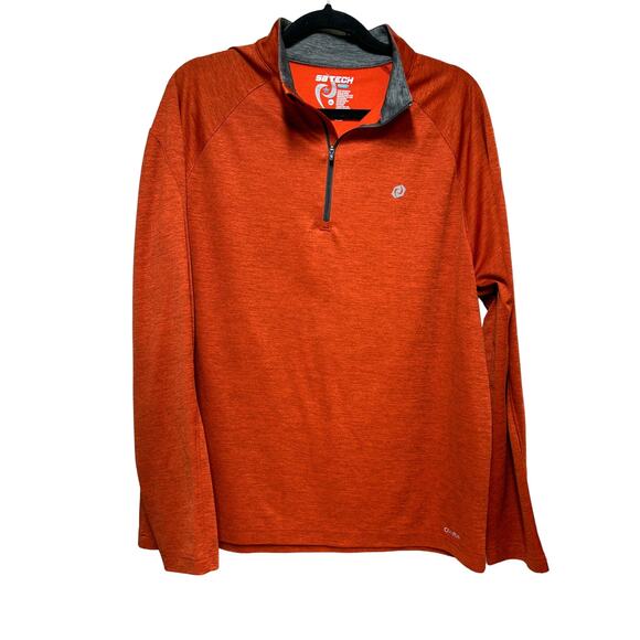 SB Tech Activewear Men's Long Sleeve Orange Shirt Cool Play Training Xlarge - Picture 1 of 6